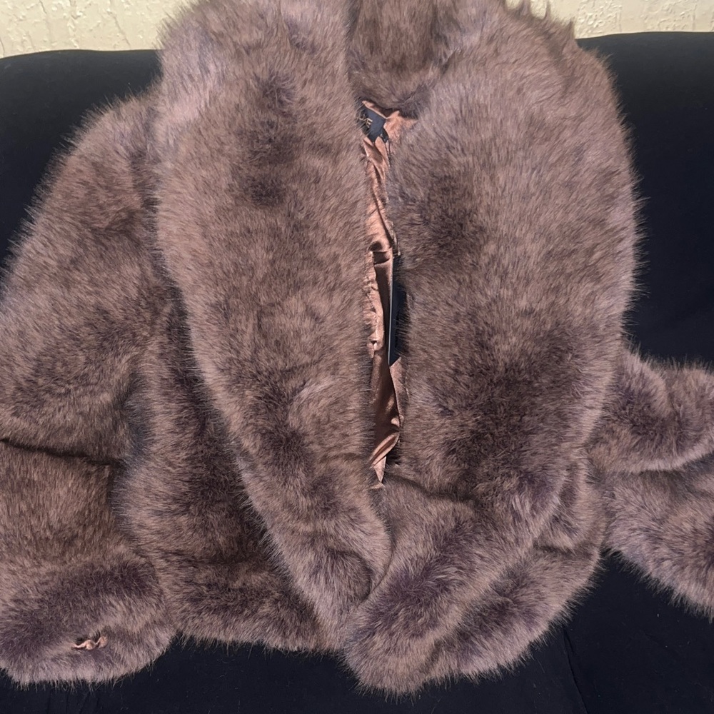 Chic Brown Faux Fur Jacket - NovaLuxe